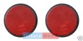 Round Red Self Adhesive Reflectors