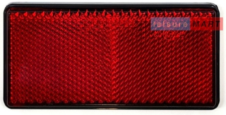 Rectangular Red Self Adhesive Reflector